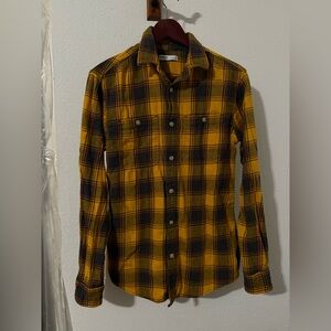 Sonoma Yellow and Gray Plaid Shirt